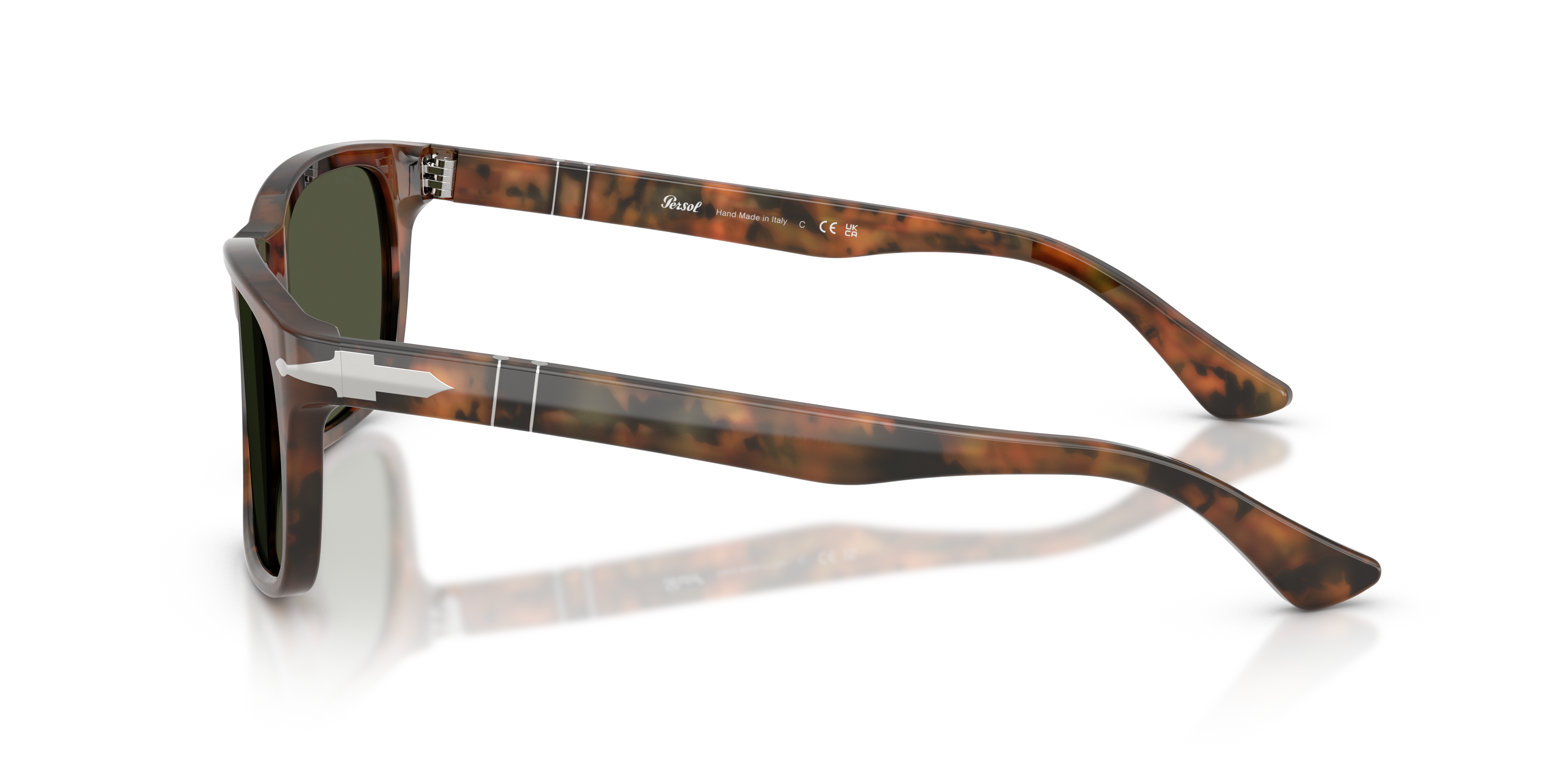 Persol Man Persol PO3048S 108/31 Sunglasses Acetate Turtle Green Squared Norma