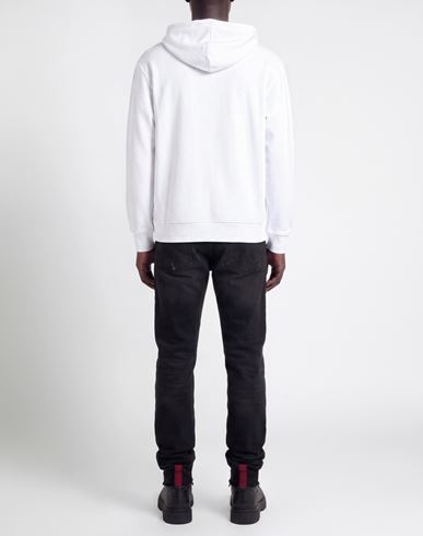 Man Sweatshirt White Size S Cotton, Polyester