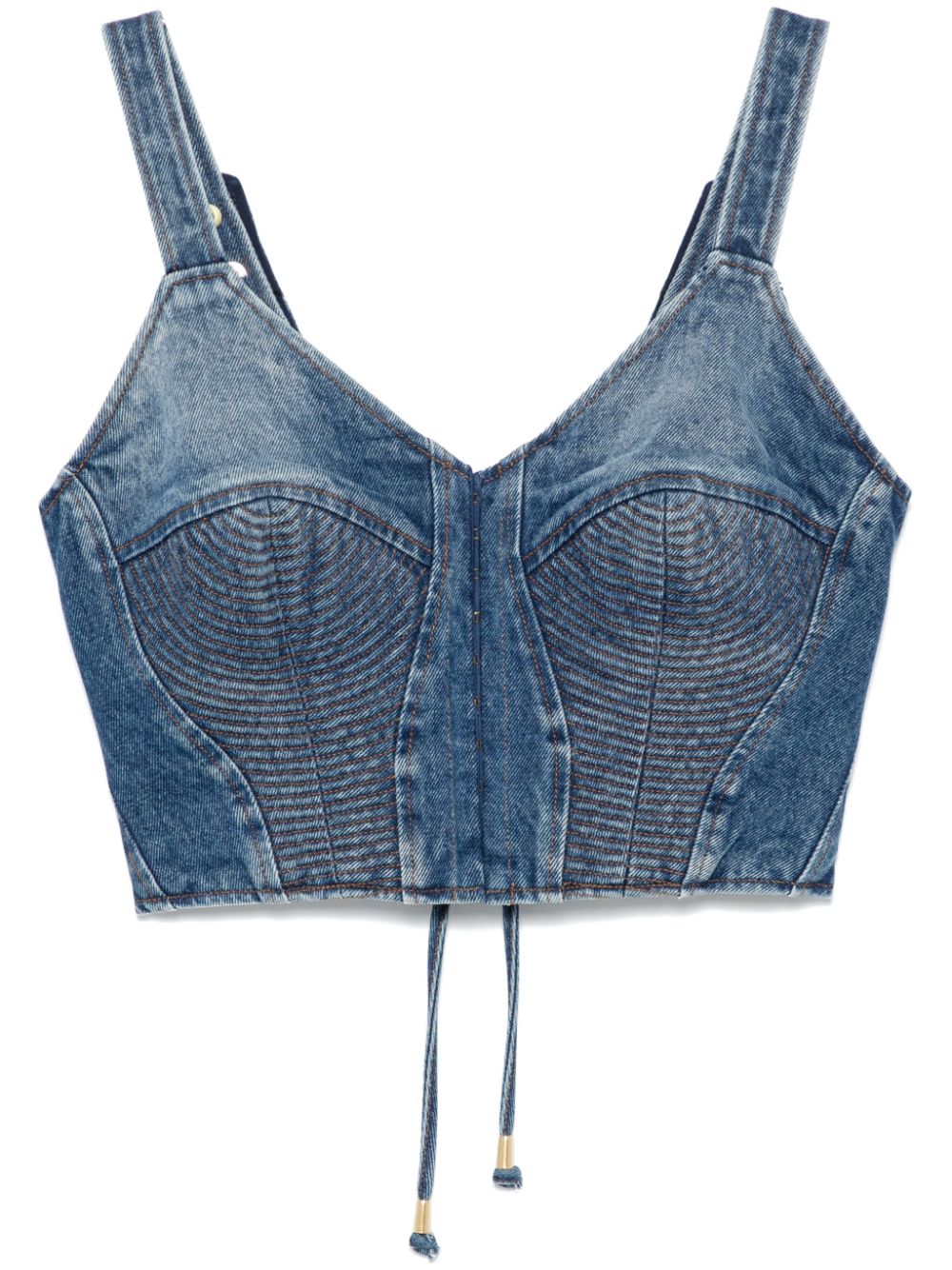 Denim corset top - Blue
