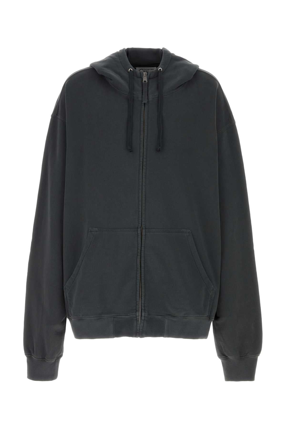 Cotton Zip Hoodie Jacket — Charcoal