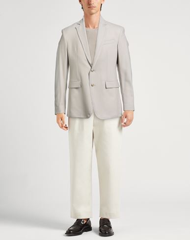 Man Blazer Light grey Size 40 Virgin Wool, Elastane