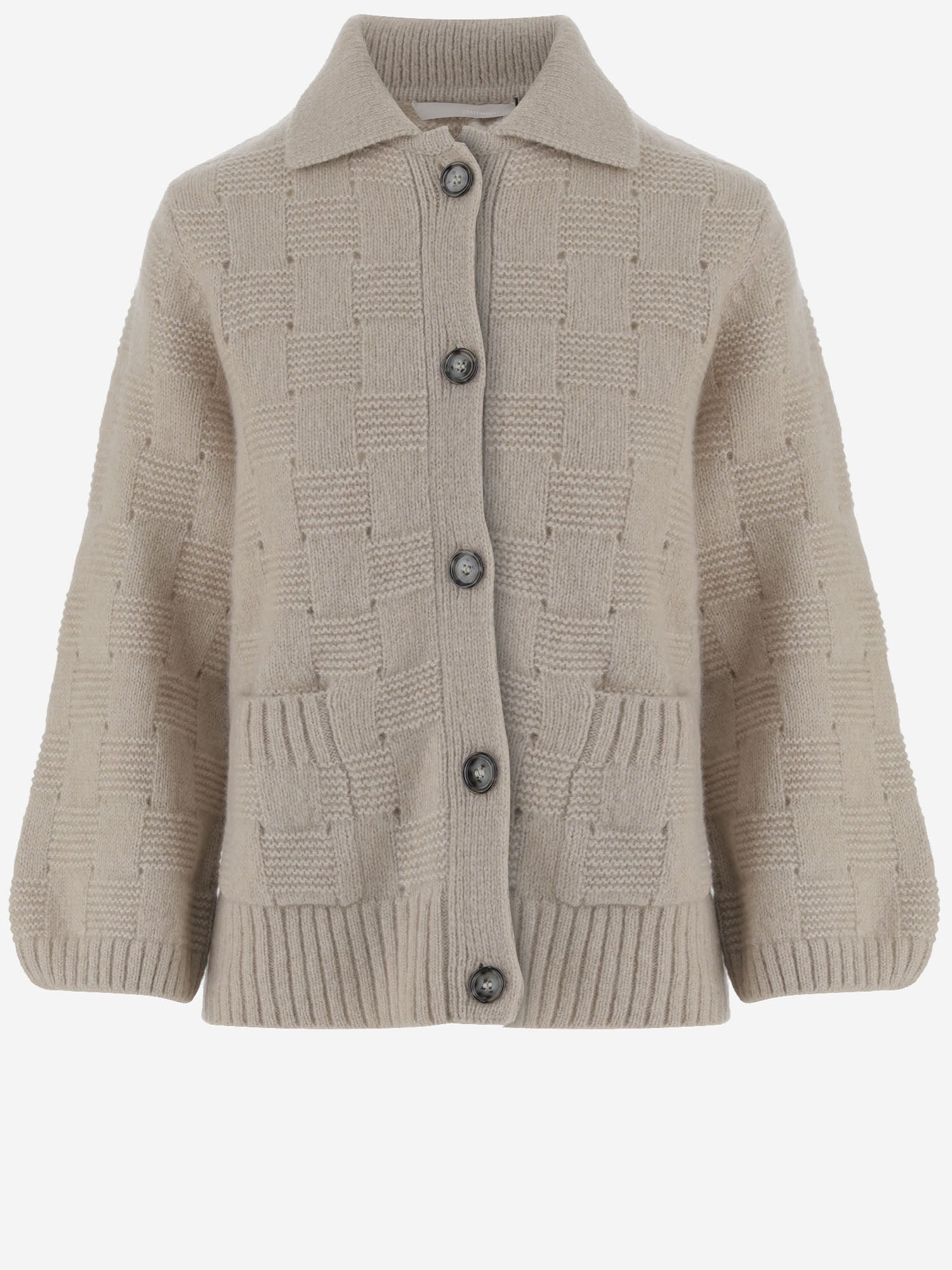 Cashmere and Silk Cardigan — Beige