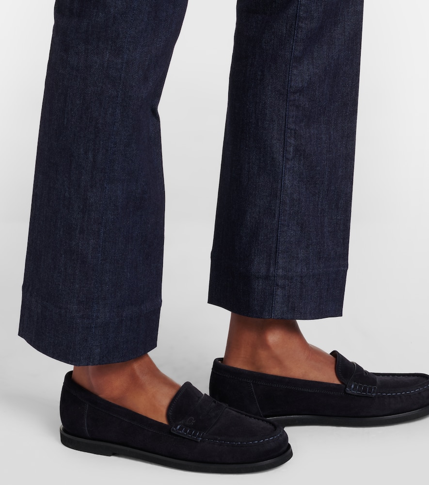Diana cotton-blend slim pants