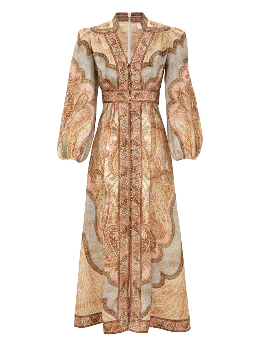 Wanderlust Plunge Midi Dress
