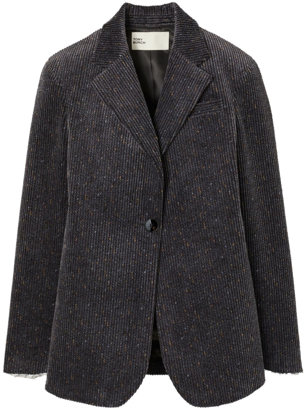 Notched-lapels corduroy blazer - Grey