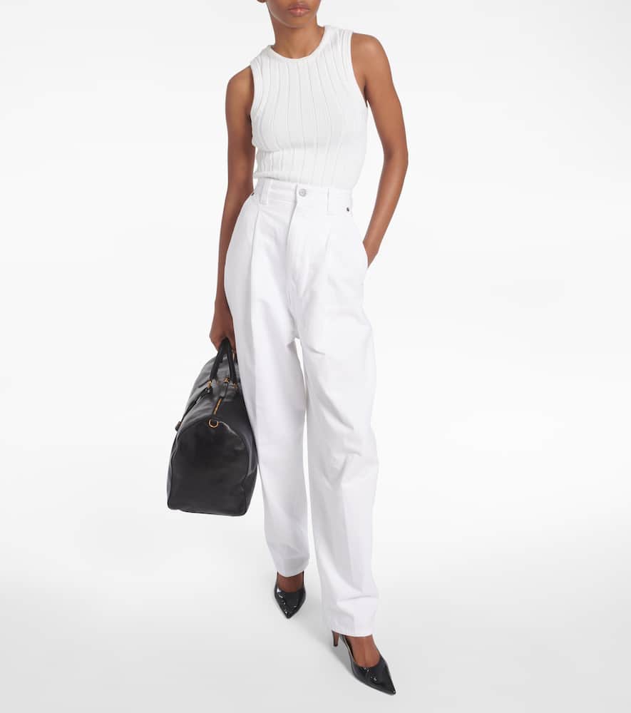 Khaite Manu cotton-blend tank top