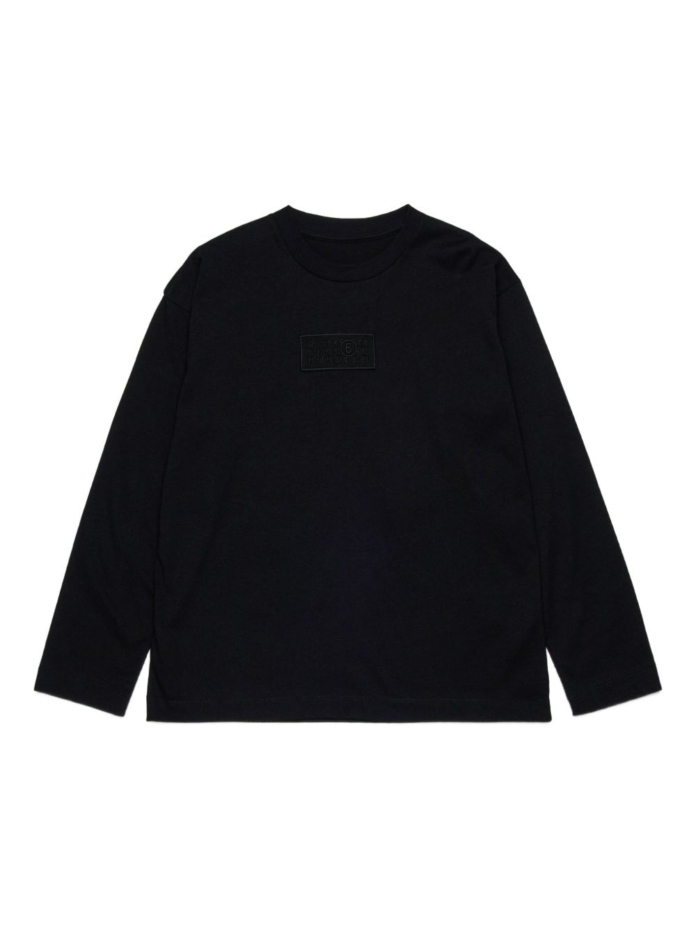 MM6 Maison Margiela Kids logo-patch sweatshirt - Black