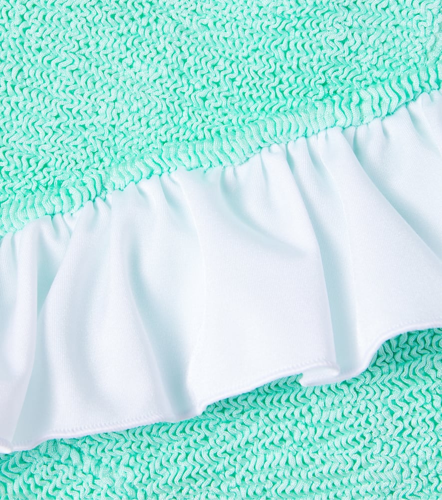 Olive ruffled bikini
