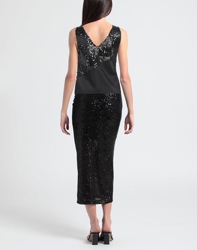 Grifoni Woman Top Black Size 8 Viscose, Polyester