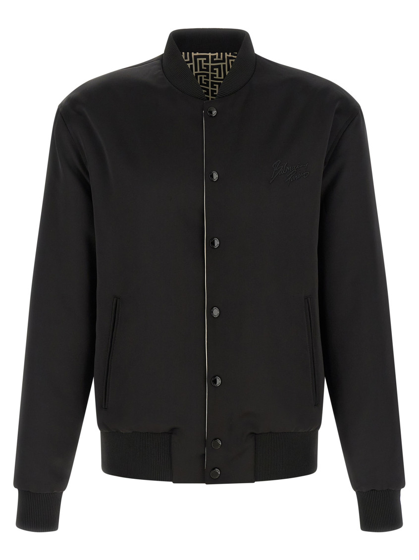'Monogram' Reversible Bomber Jacket