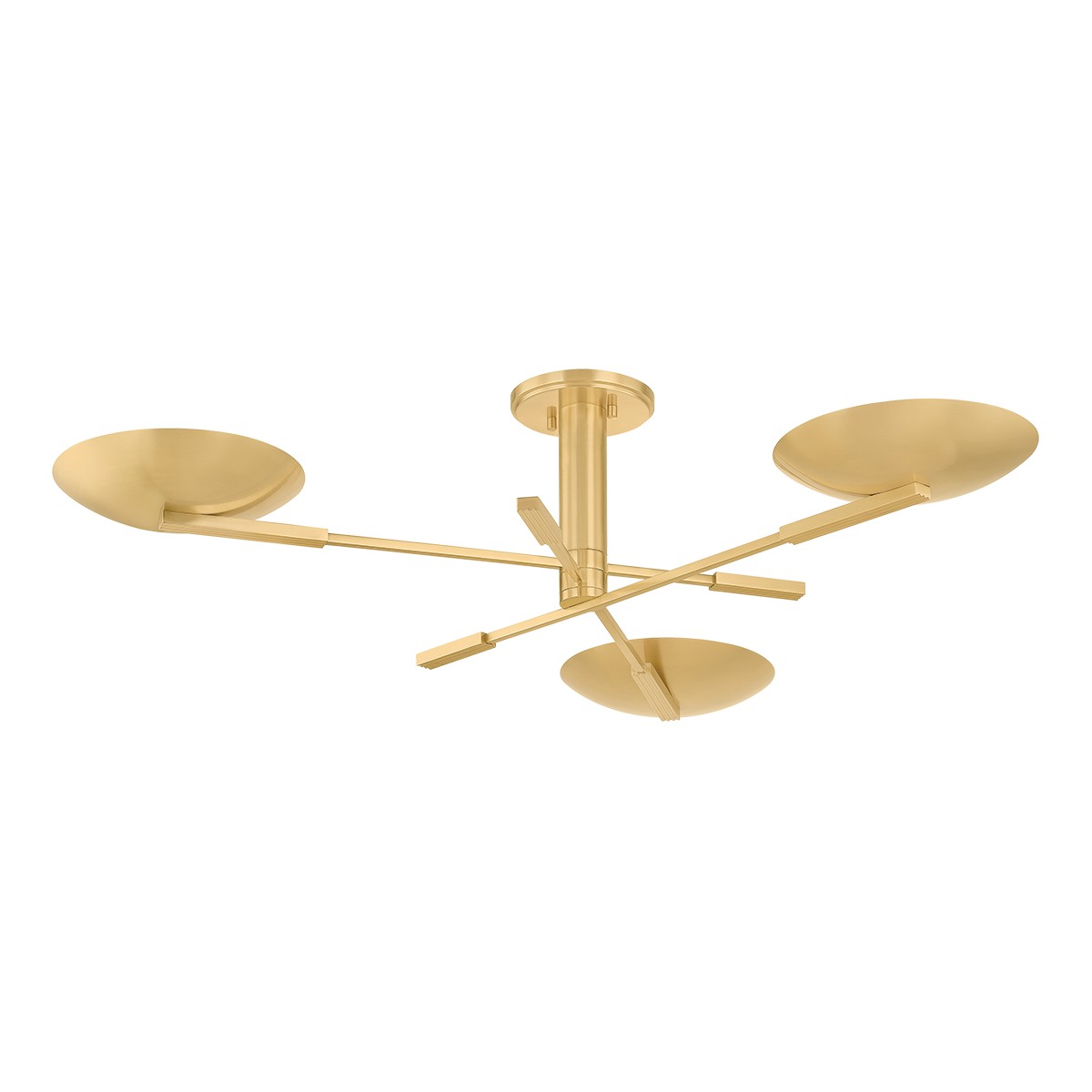 Aged Brass LED Semi Flush Mount from the Johnson Collection