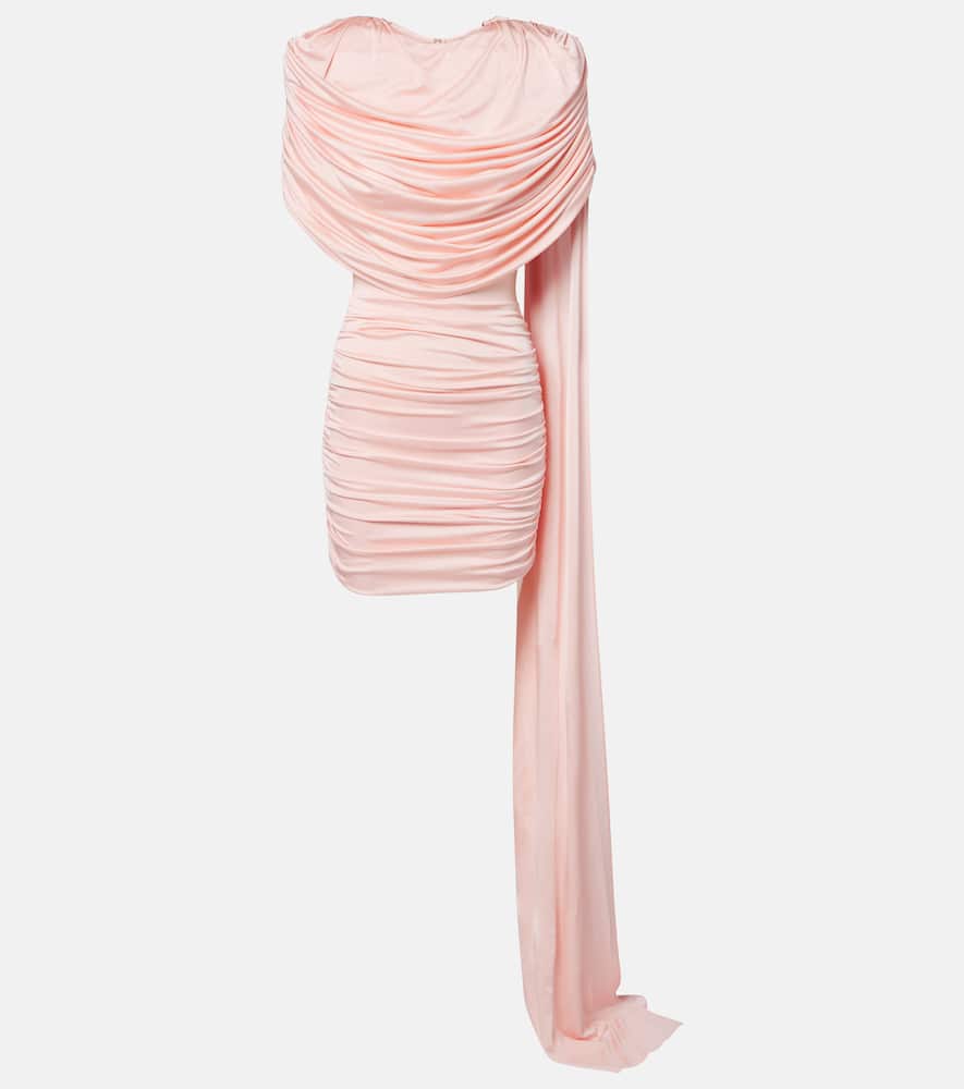 Khara draped gathered minidress