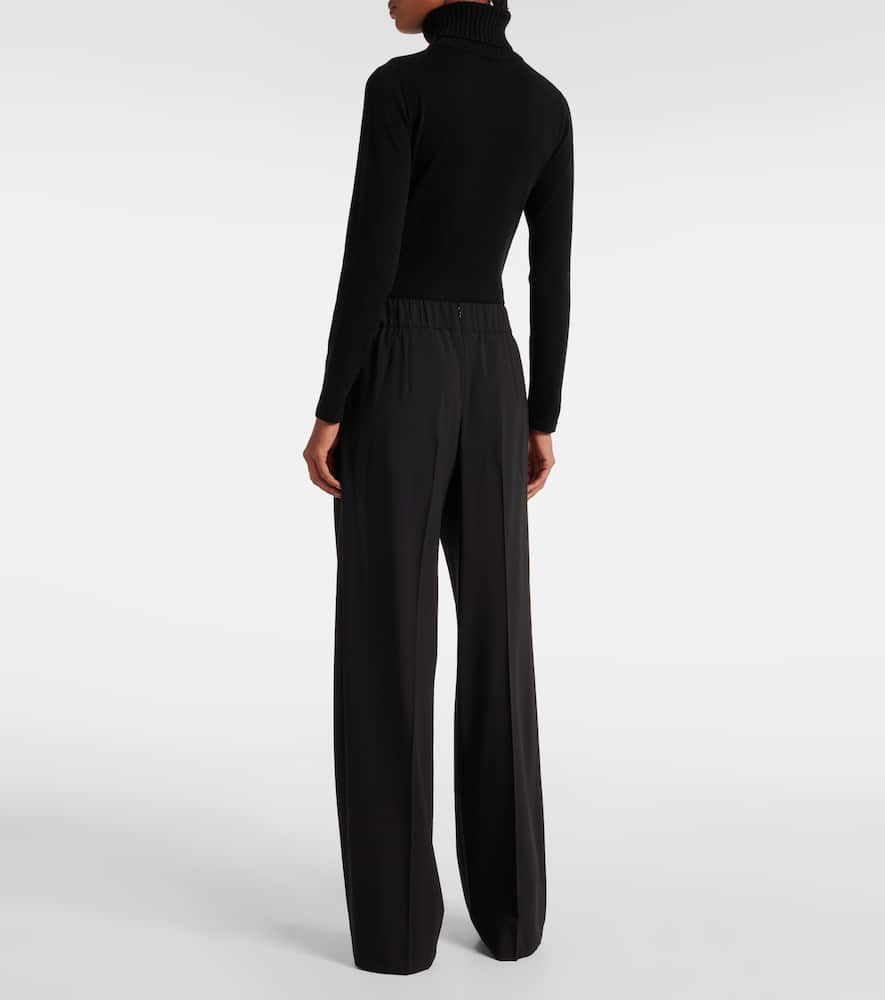 Wool straight pants