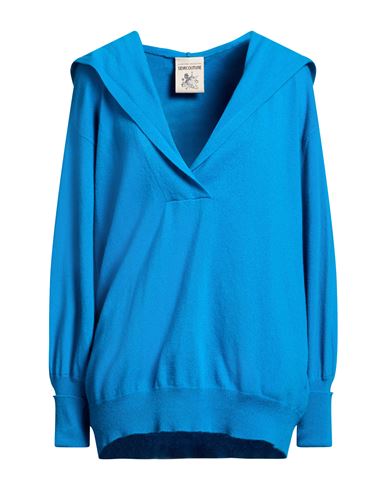 Woman Sweater Azure Size M Virgin Wool, Cashmere