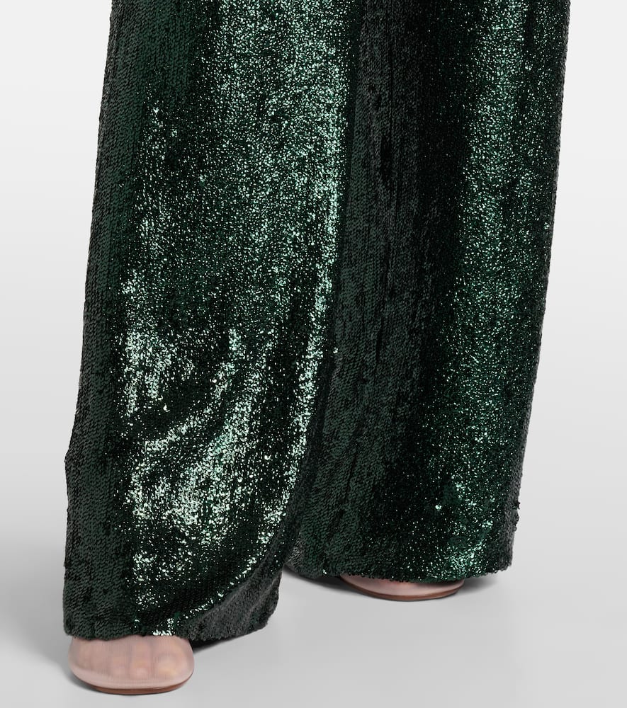 Sequined straight pants