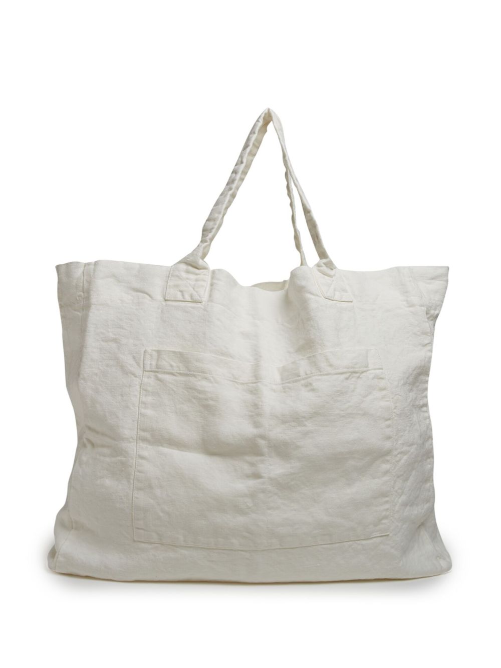 Weekend linen tote bag - White