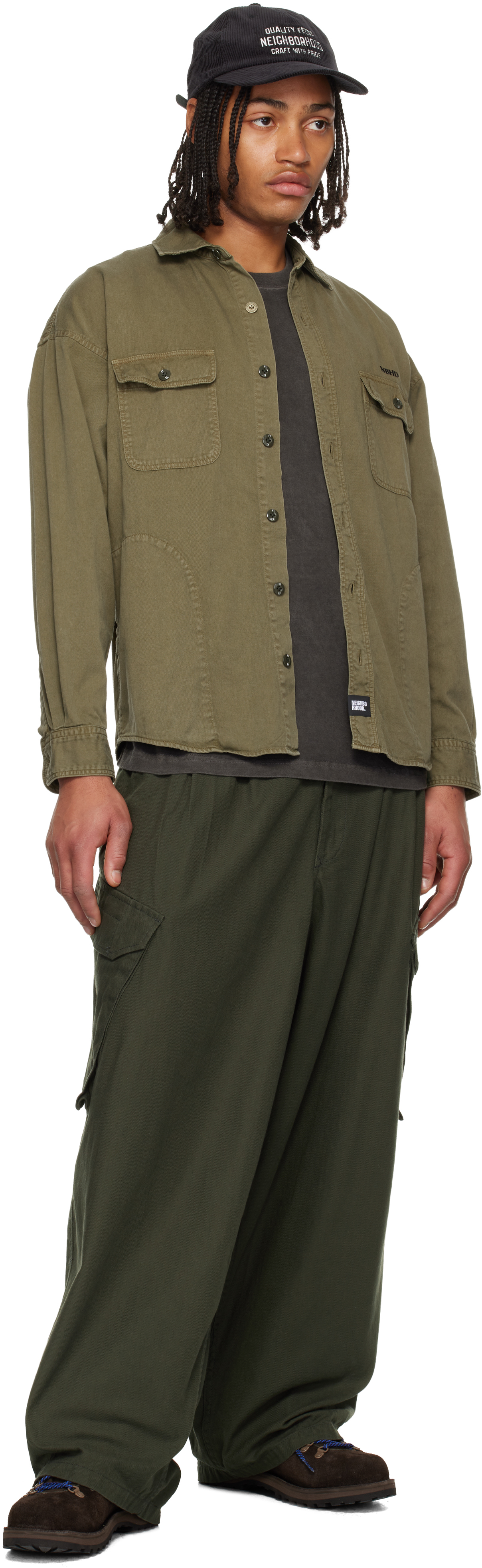 Khaki Garment Dyed Shirt