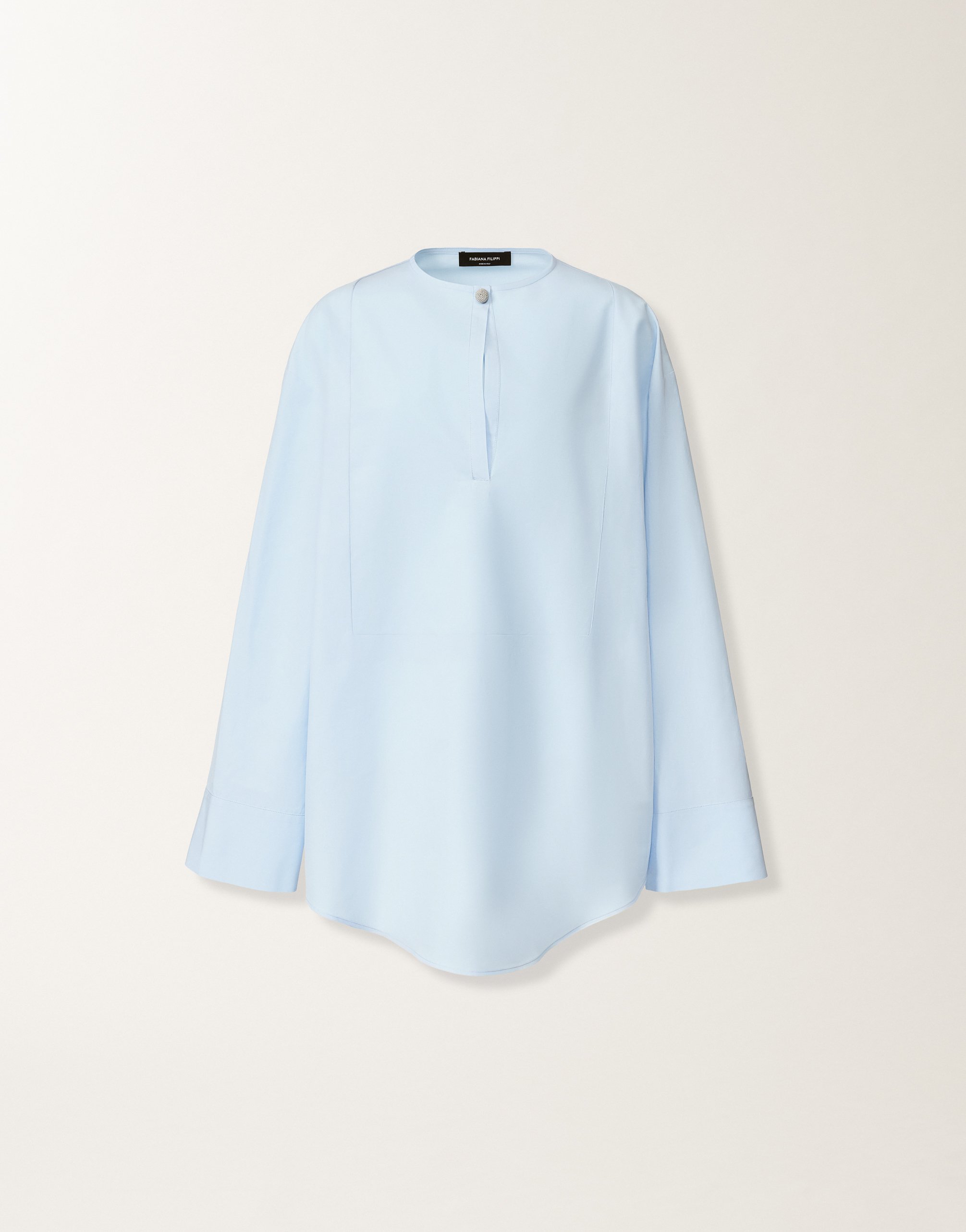 Sky blue poplin shirt