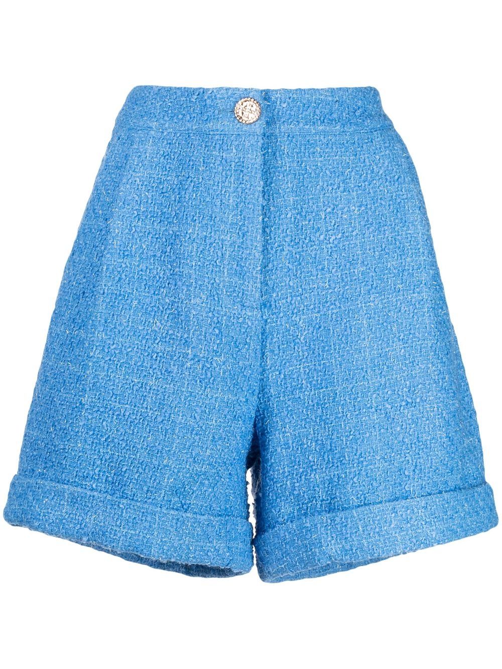 Wide-leg tweet shorts - Blue
