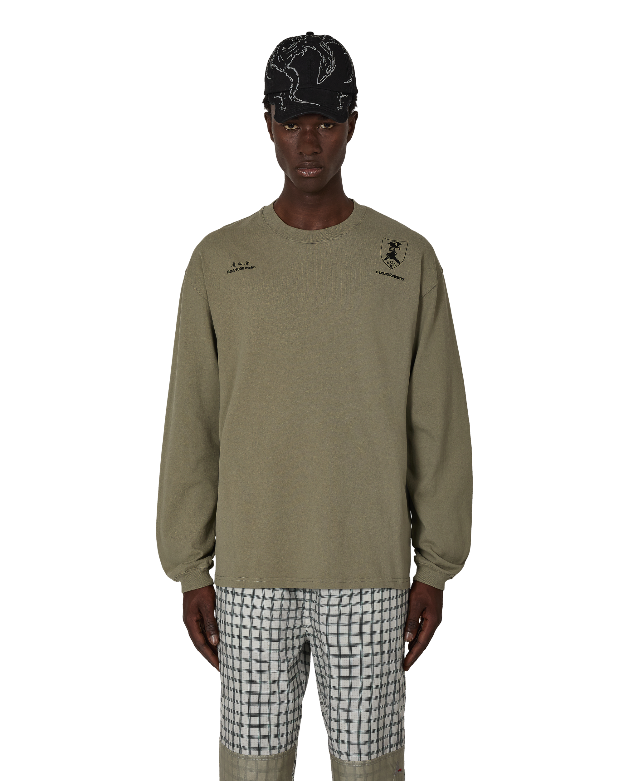 ROA 1000 Msml Long Sleeve Green T-Shirts Male