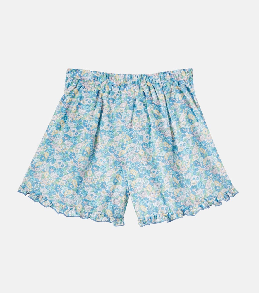 Leontyne floral ruffled cotton shorts