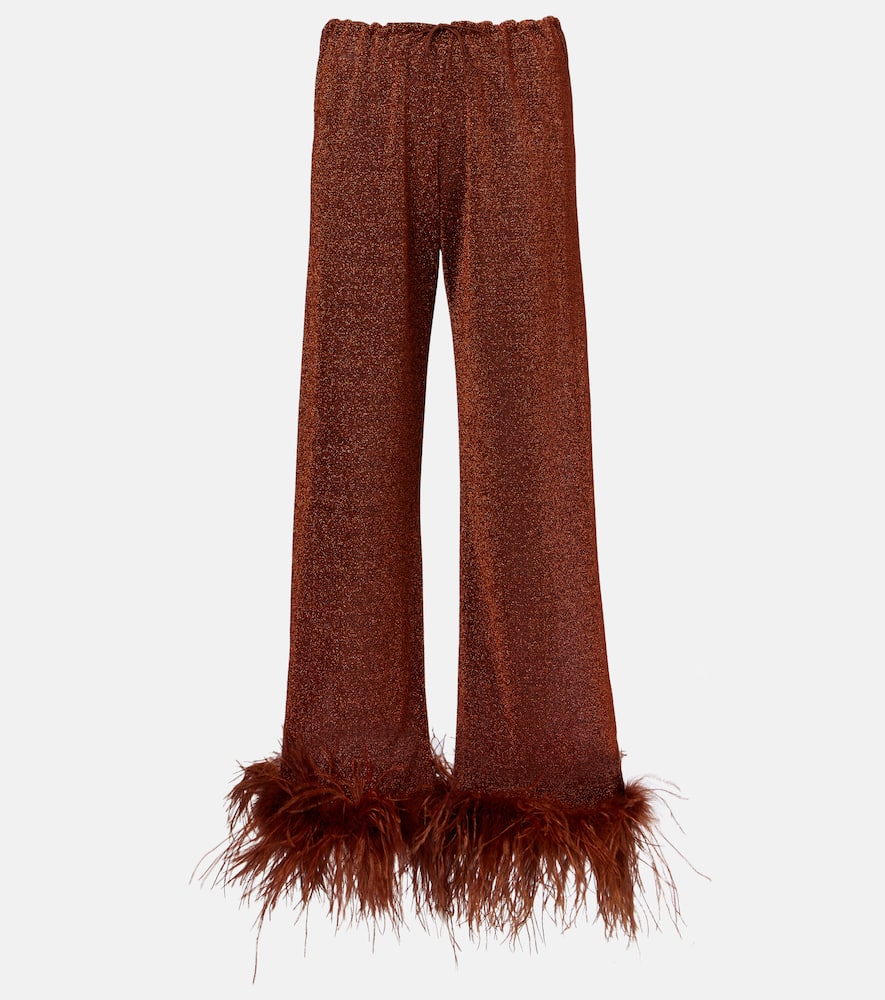 Oséree Lumière Plumage straight pants