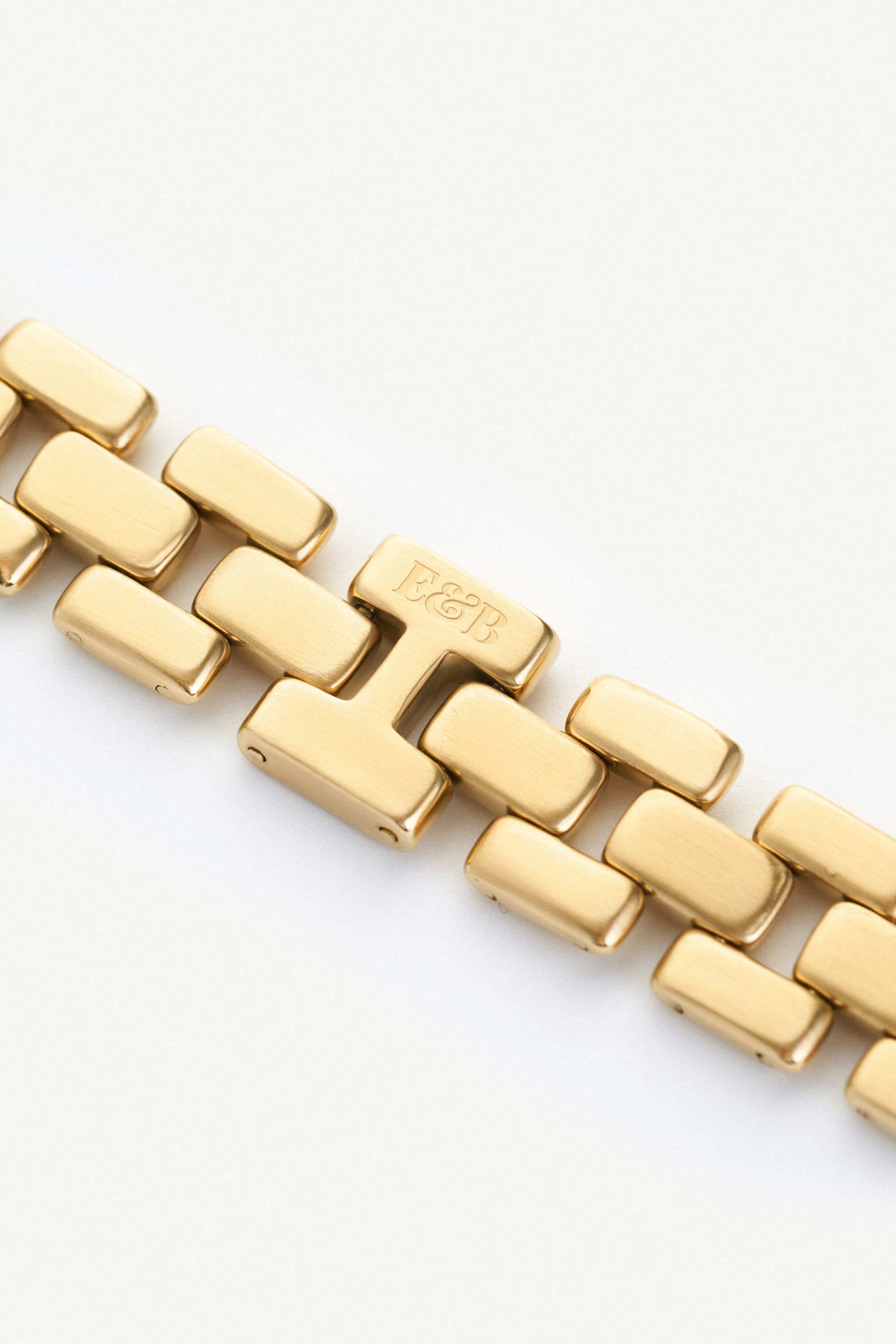Elk & Bloom Women's New Chain Chapter 15K Gold Chunky Triple Chain Link Bracelet