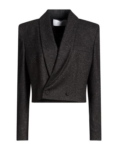 Woman Blazer Black Size 10 Wool, Polyester, Acrylic, Silk, Elastane
