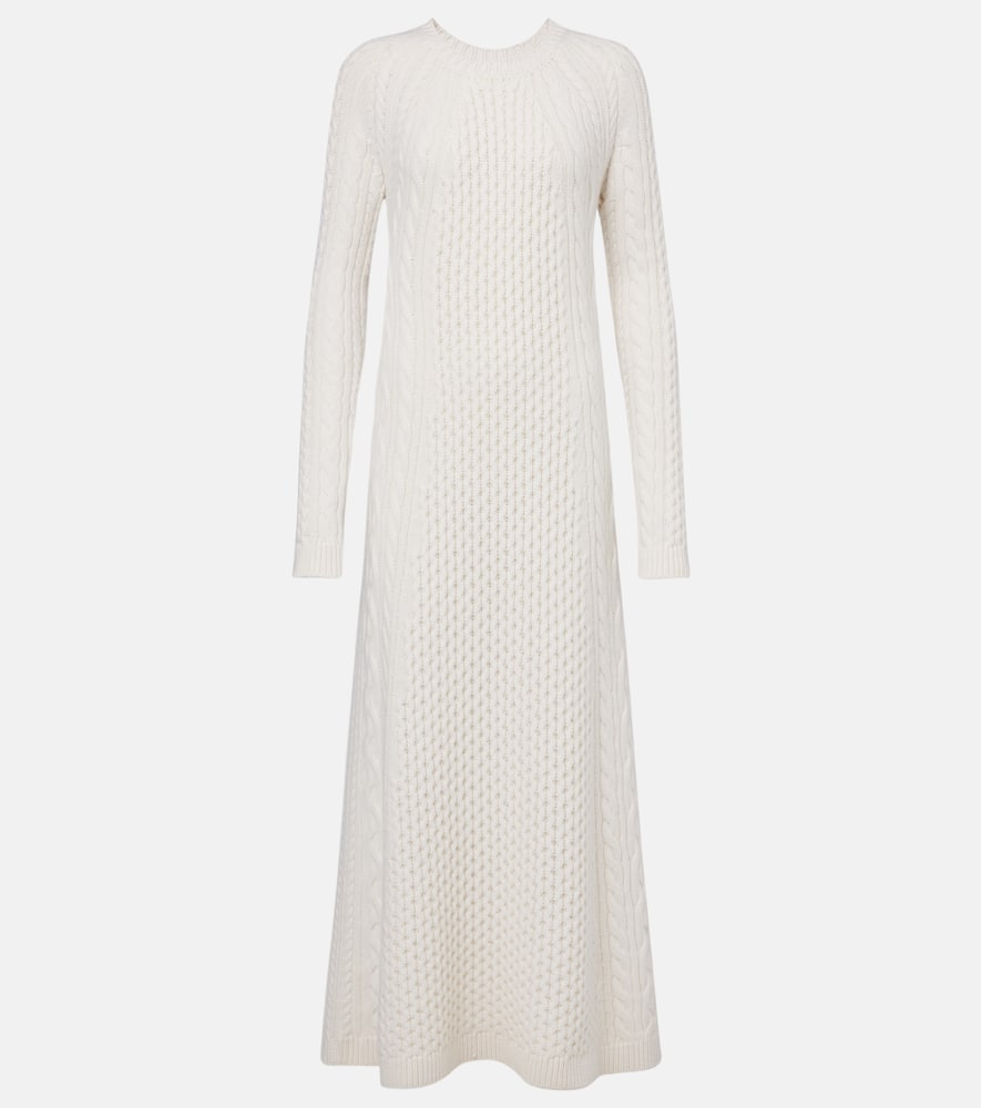 Nyla cable-knit cashmere maxi dress