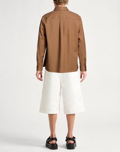 Man Shirt Camel Size S Wool