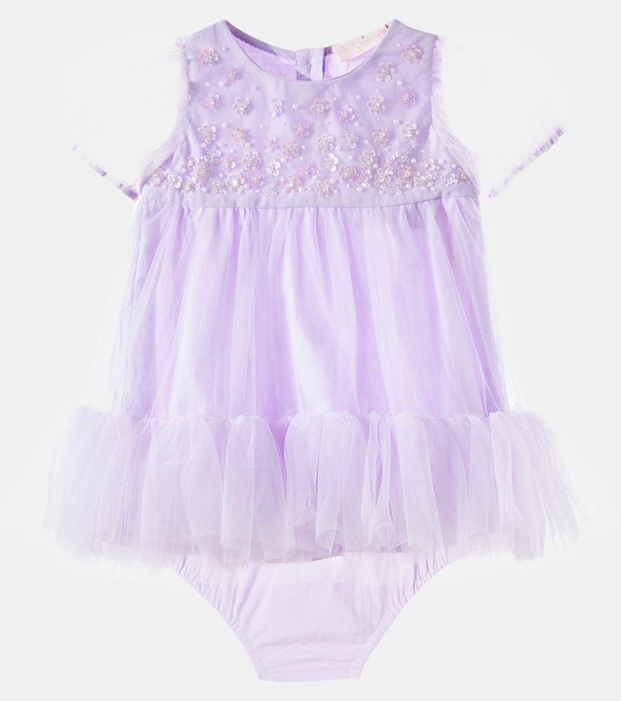 Baby Orchid Radiance set of dress and bloomers