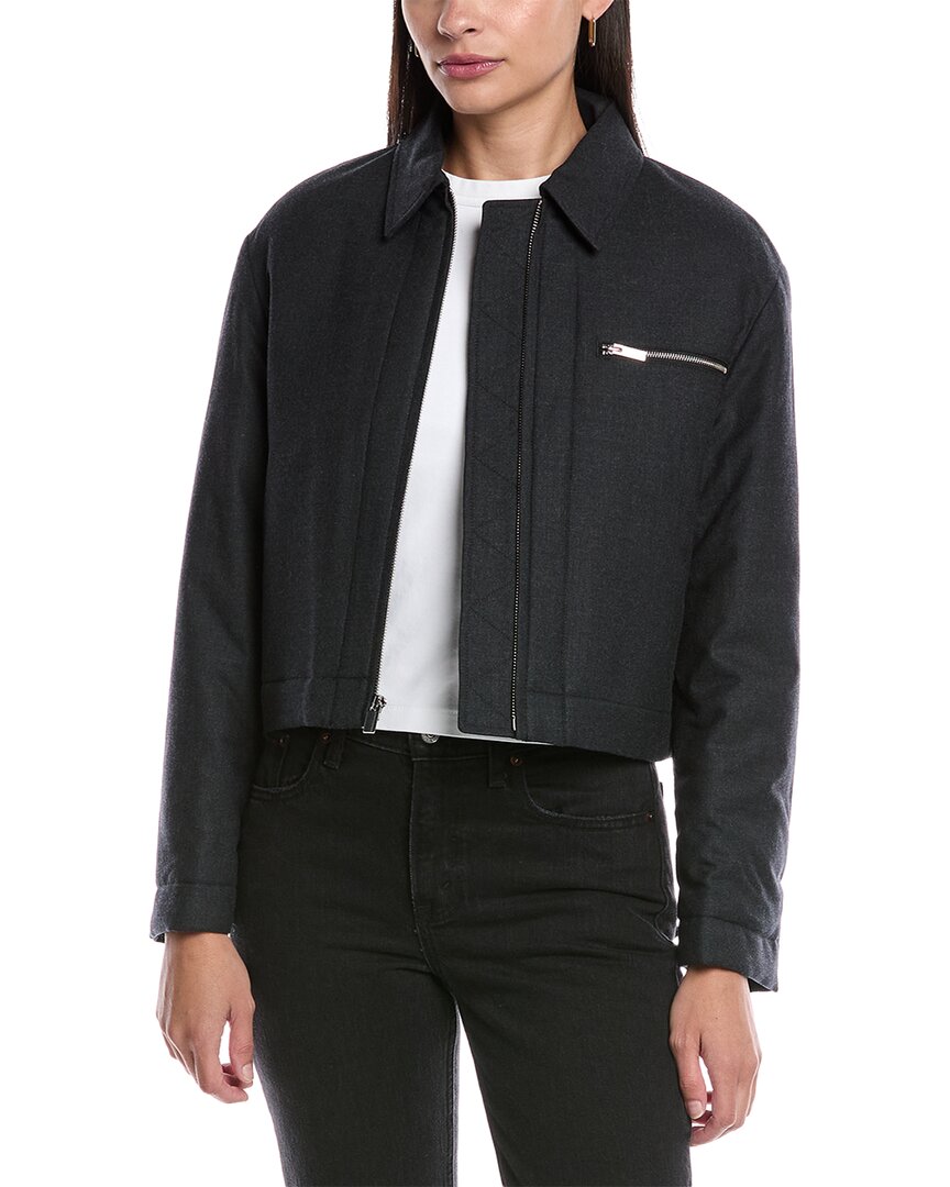 Crop Wool-Blend Jacket