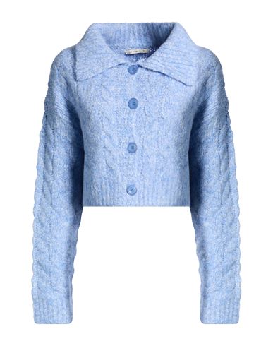 Woman Cardigan Sky blue Size ONESIZE Polyester, Acrylic, Wool, Elastane