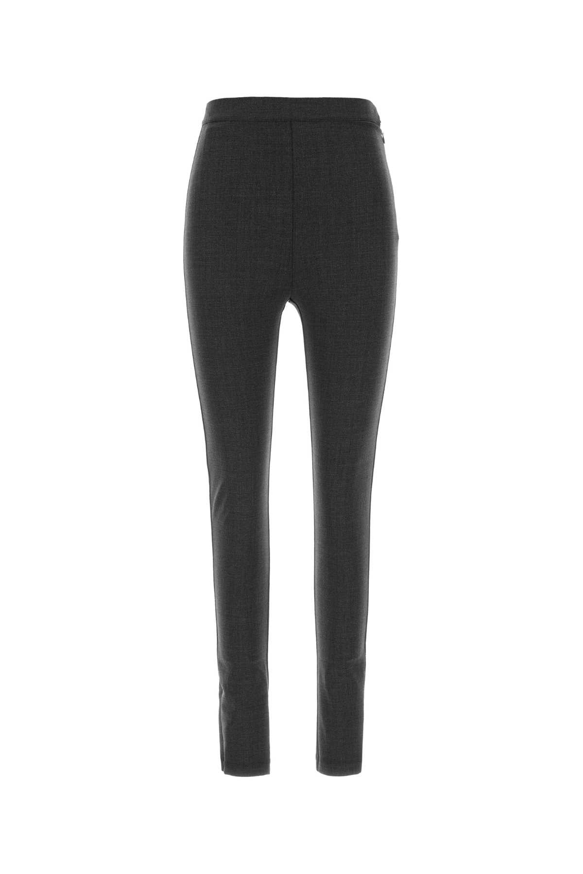 Stretch Virgin Wool Blend Trouser — Black