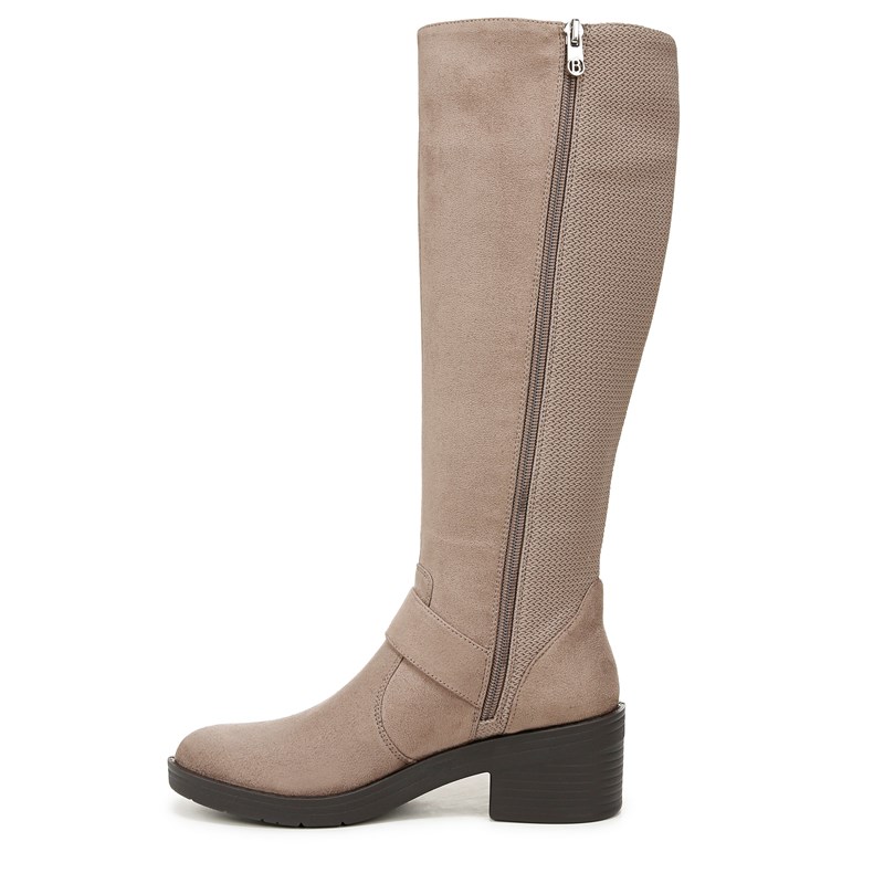 Women's Olympia Knee High Boots (Latte Stretch Fabric)