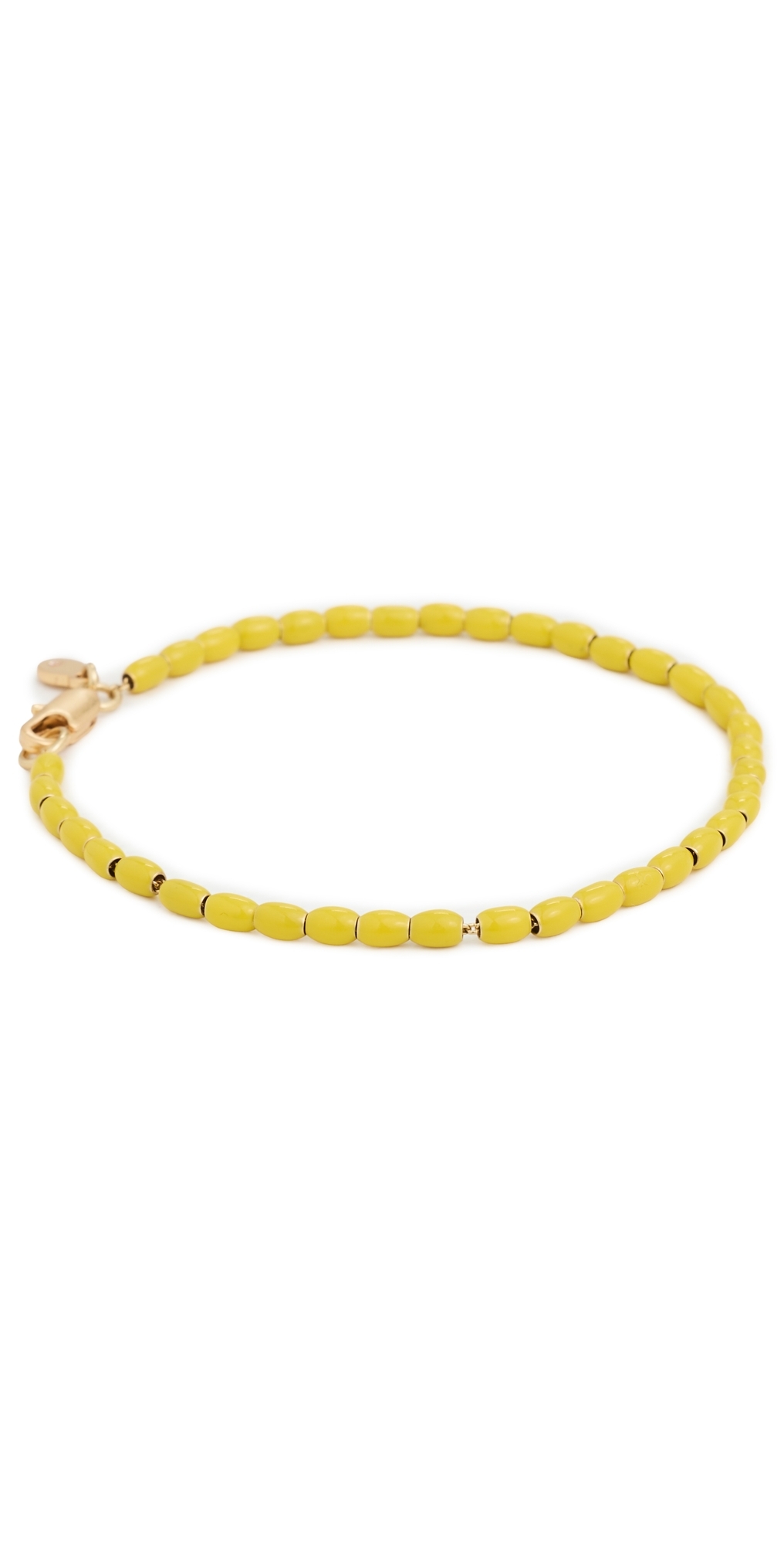 Enamel Barrell Chain Bracelet Yellow One Size