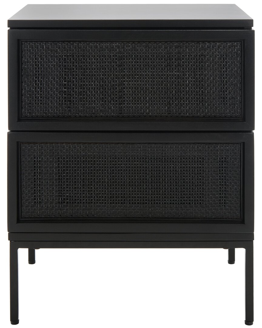 Zadie 2-Drawer Rattan Nightstand