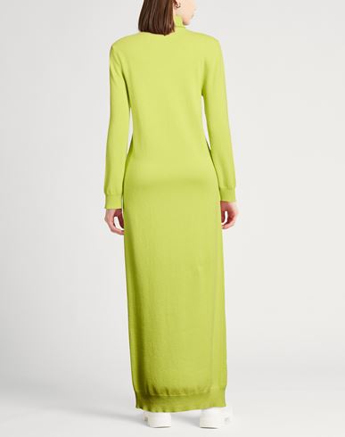 Woman Maxi dress Lime green Size S Virgin Wool, Cashmere