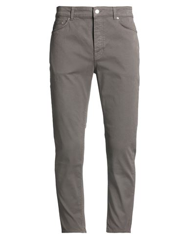 Man Pants Grey Size 33 Cotton, Elastane