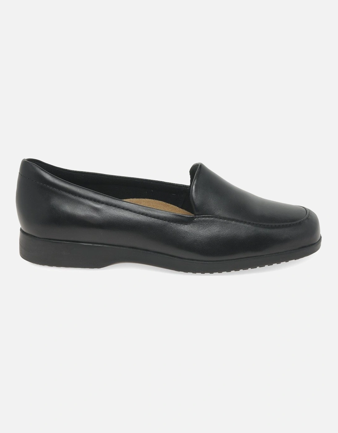 Clarks Women's Georgia Womens Wide Fit Loafers - Black