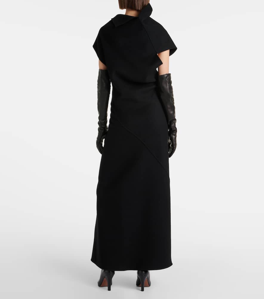 Kamil paneled cashmere gown