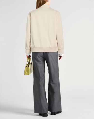 Woman Jacket Beige Size M Cotton, Elastane