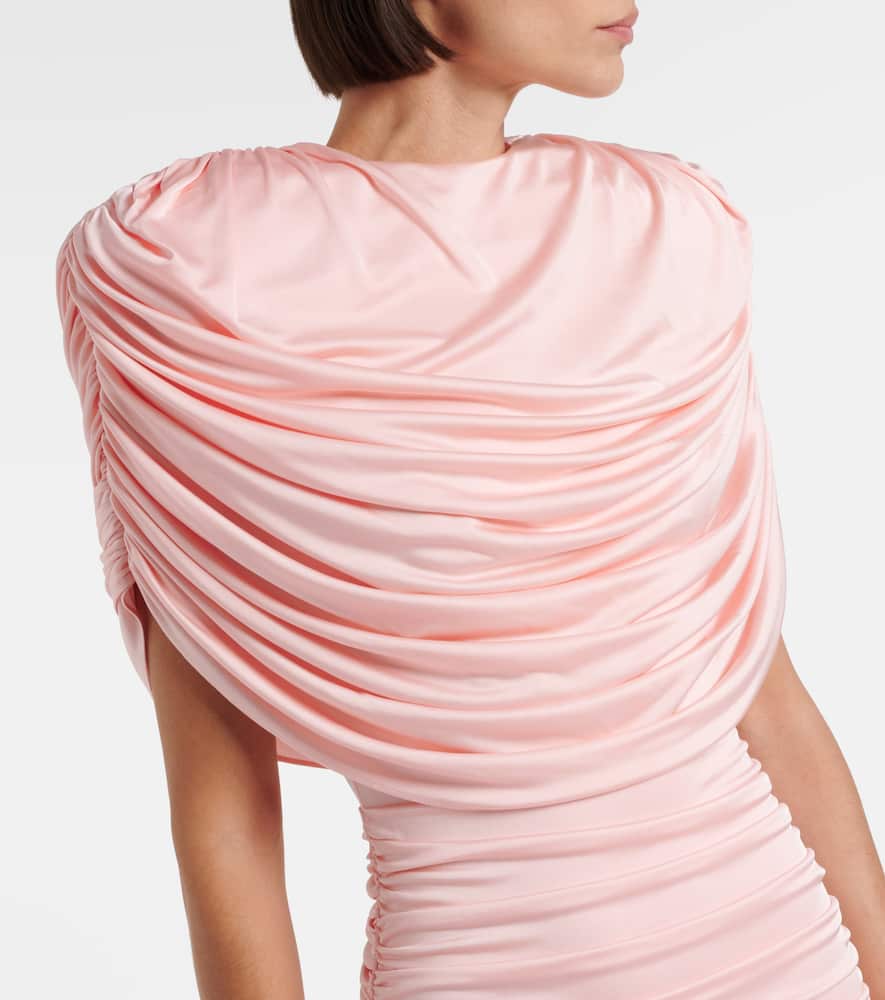 Khara draped gathered minidress