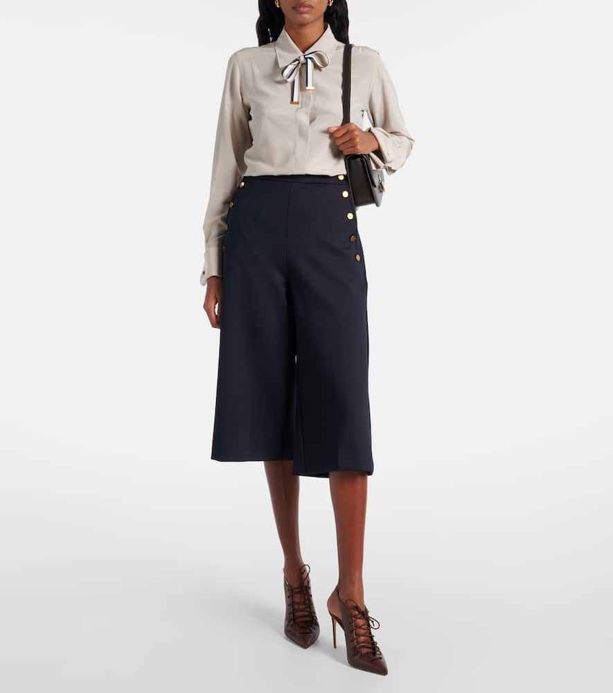 Apollo bow-detail silk crêpe blouse