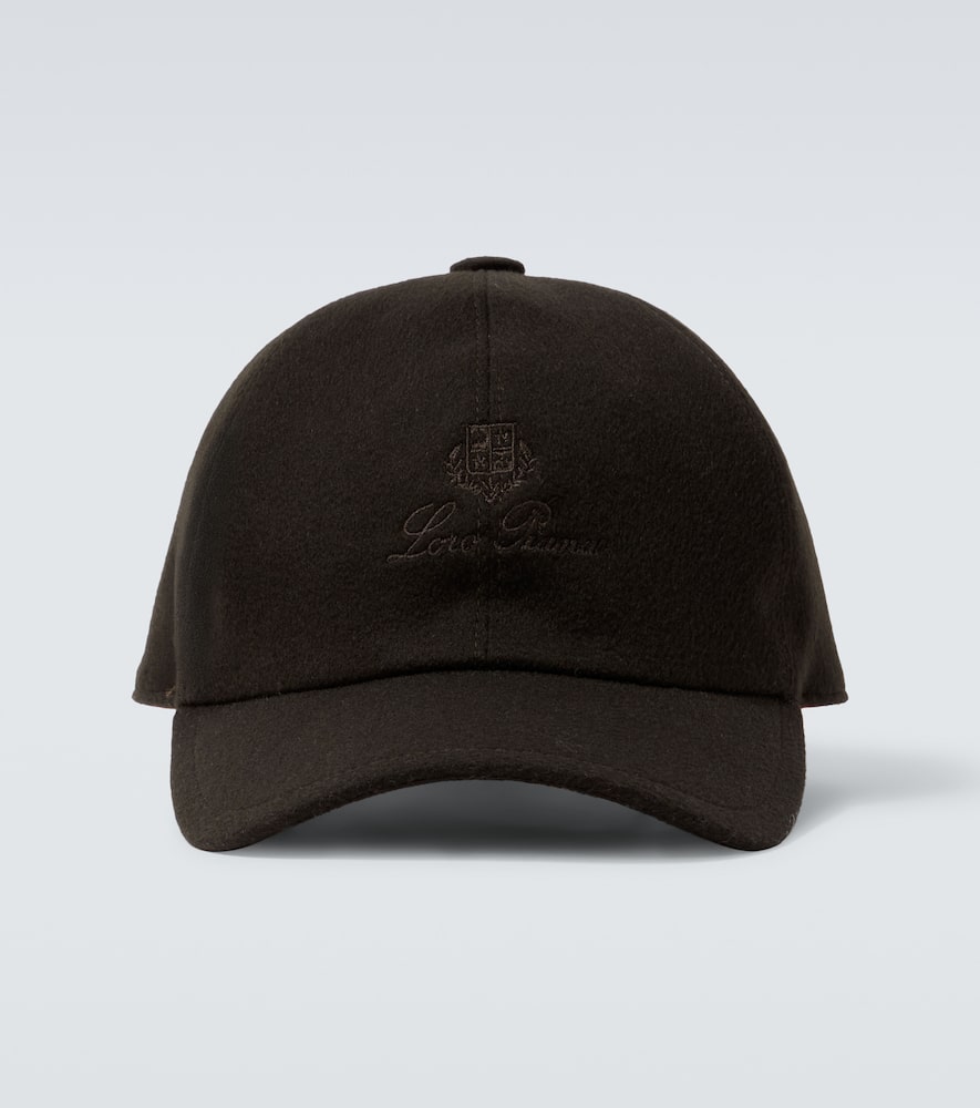 Logo embroidered suede baseball cap