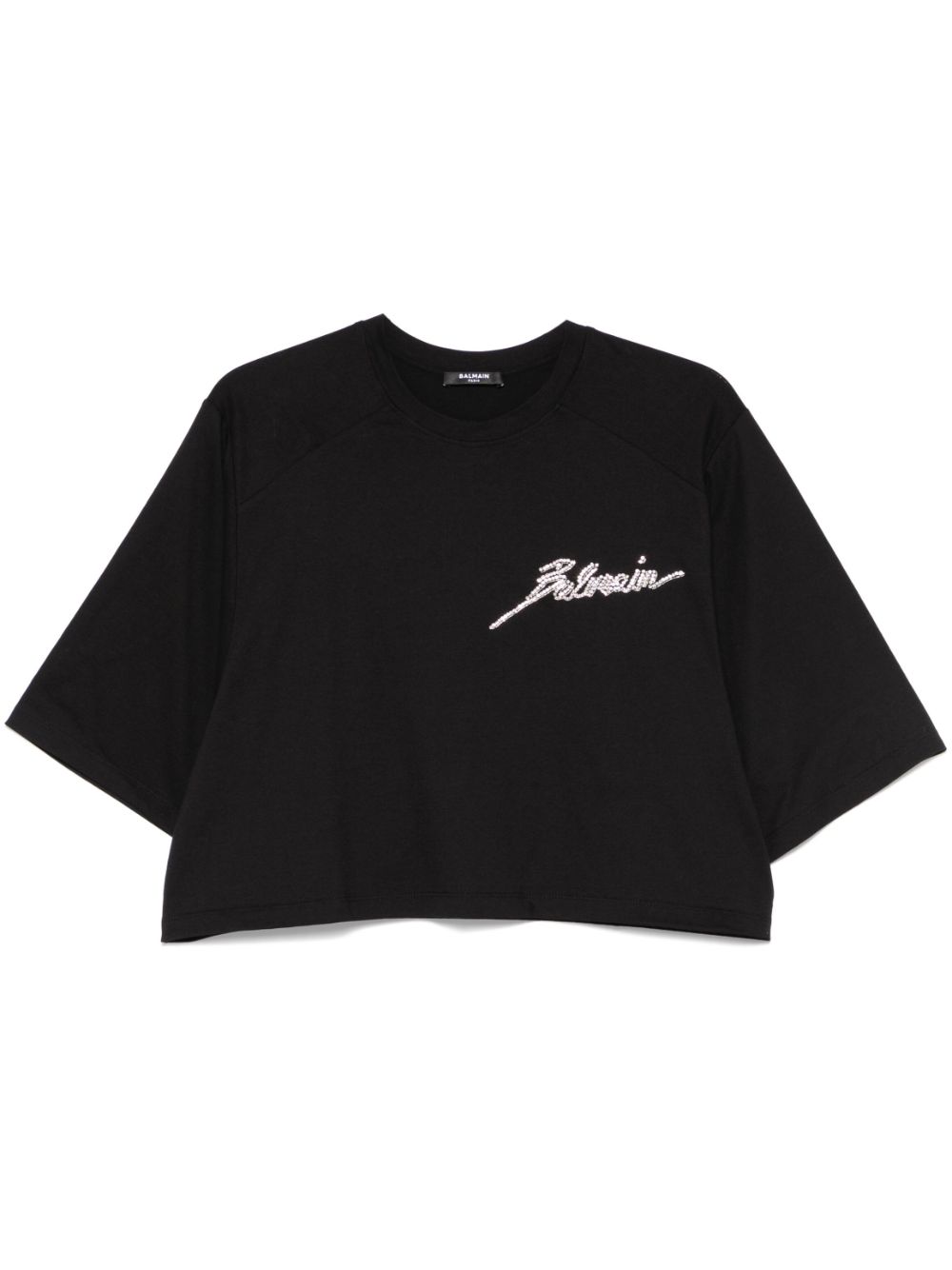 Crystal-embellished T-shirt - Black