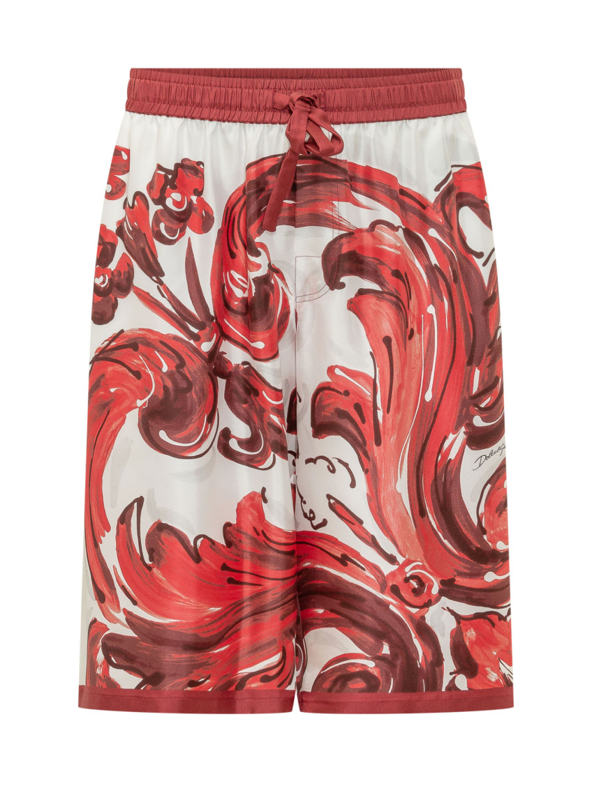 Mc Maiolica Corallo Bordeaux Shorts And Bermuda - Men