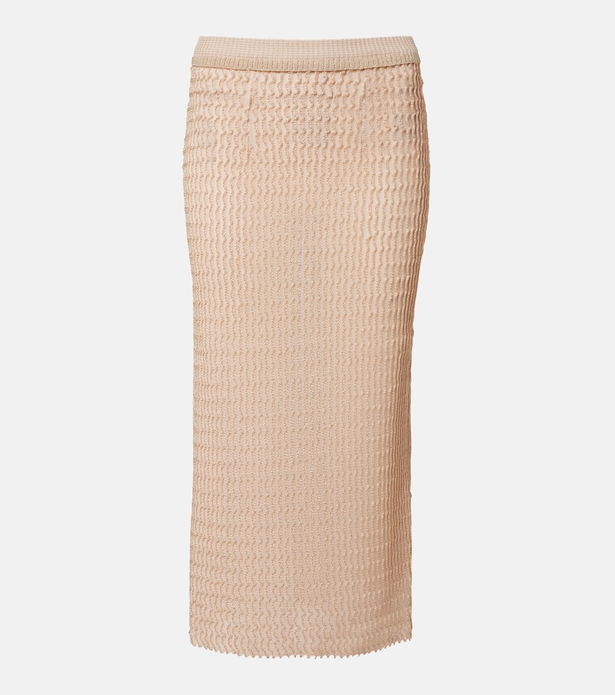 Knitted midi skirt