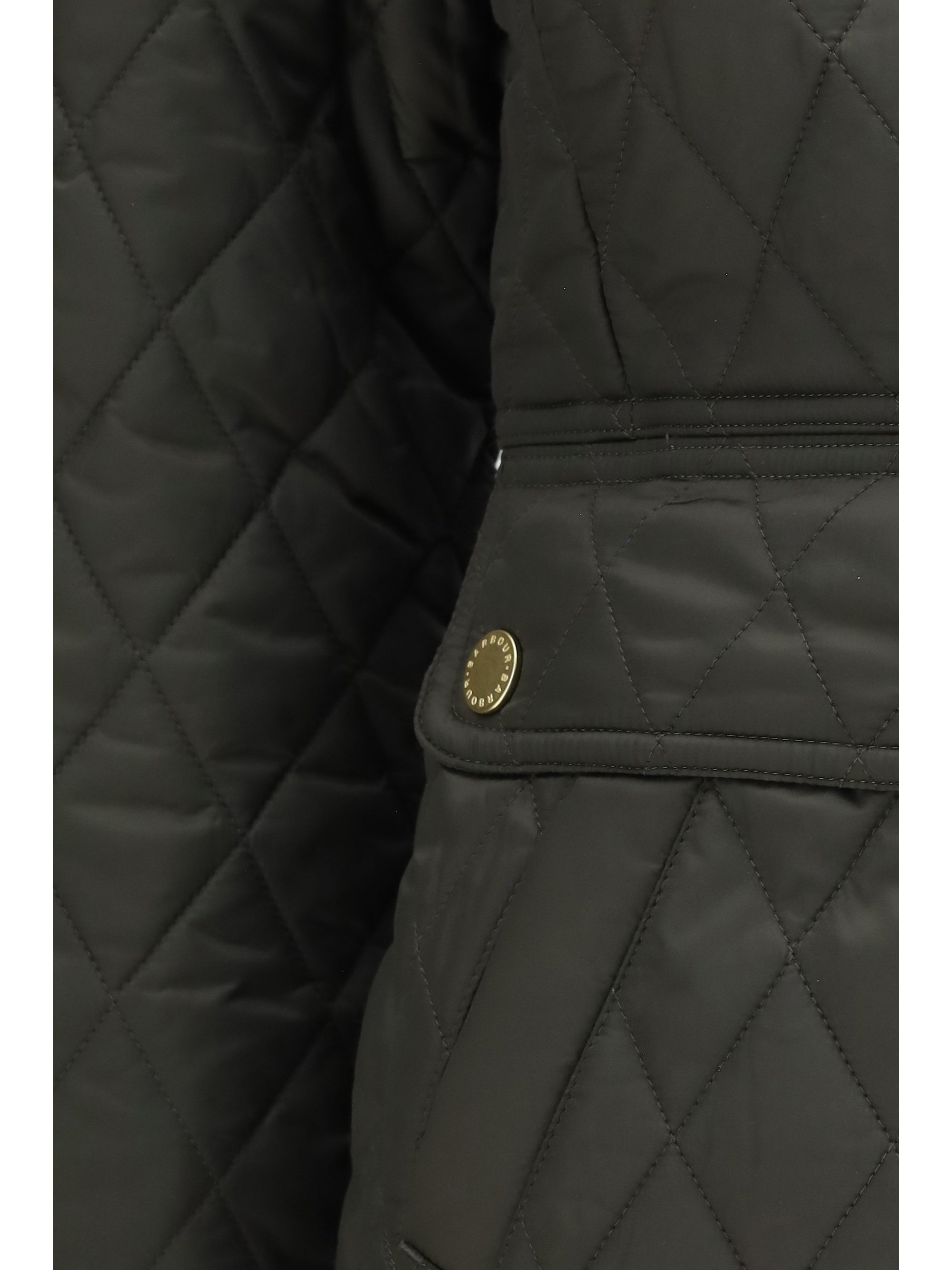 Diamond-Quilted Puffer Jacket — Green