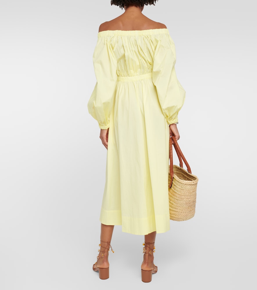 Helena gathered cotton midi dress